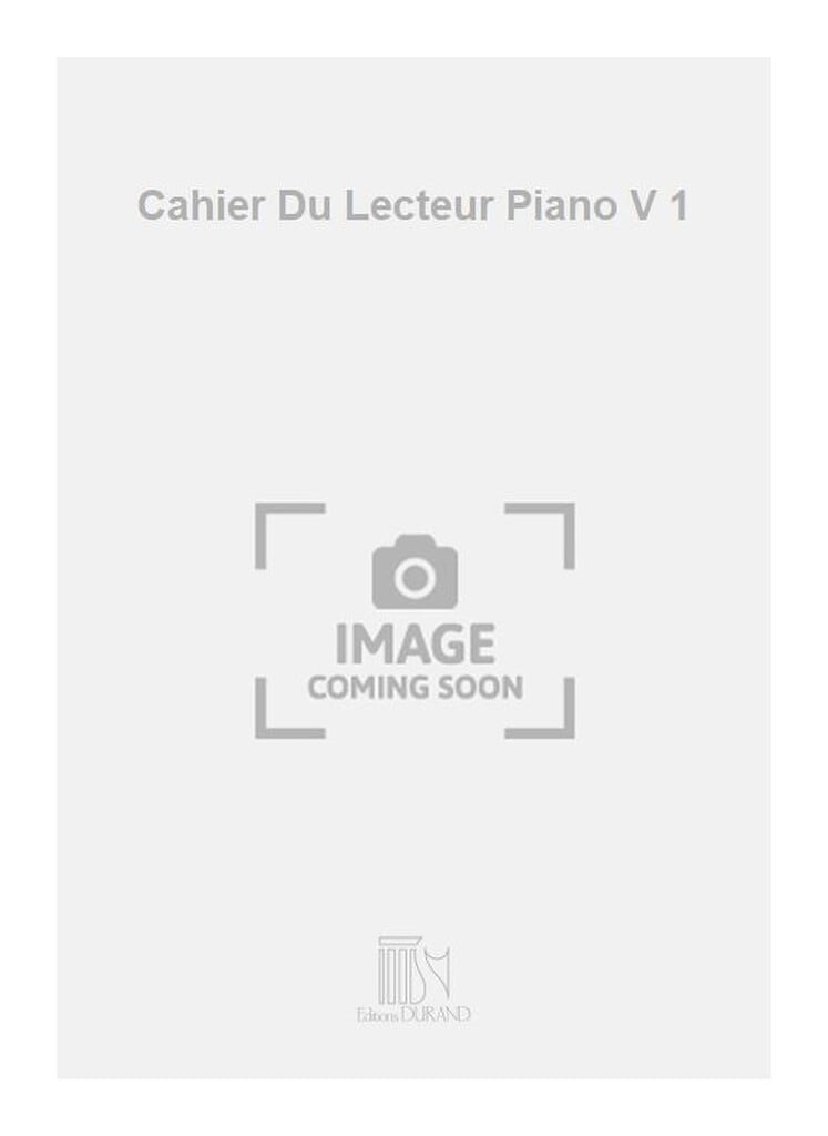 Cahier Du Lecteur Piano V 1